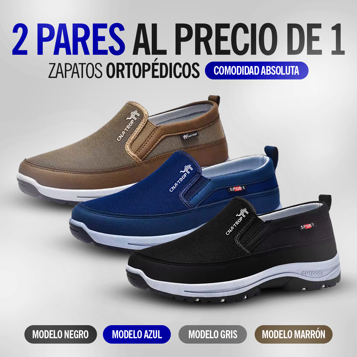 2 PARES AL PRECIO DE 1 – Zapatos Cómodos Máximo Confort